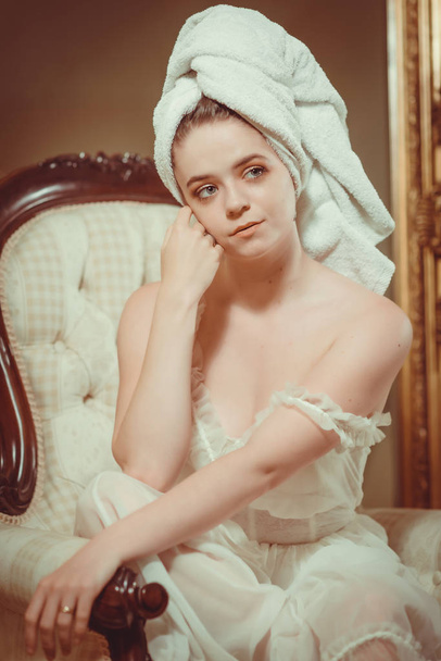 Woman In Vintage Lingerie - Photo, image