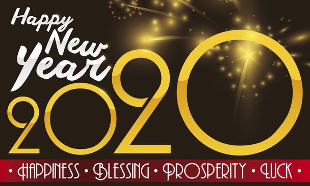 2020 Yılının Yeni Yıl Kutlaması, Vektör İllüstrasyonu - Vektör, Görsel