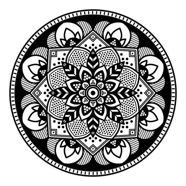 Black and white mandala for coloring page - Foto, Imagem
