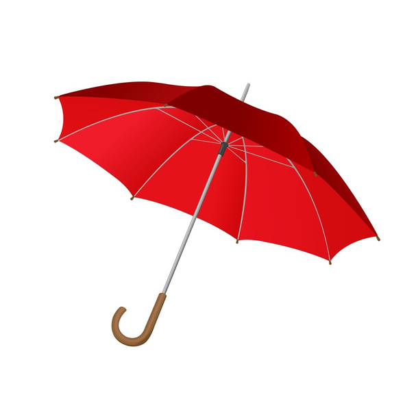 Paraguas rojo
 - Vector, Imagen