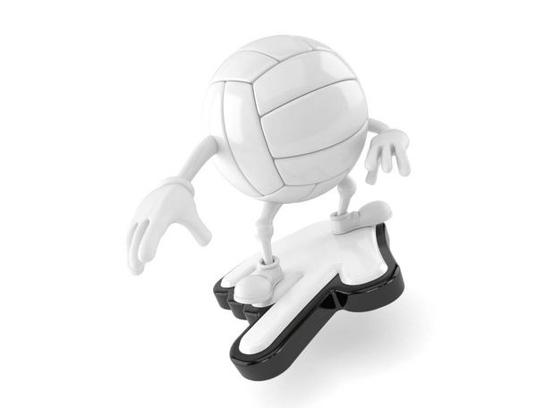 Volleybal karakter met cursor - Foto, afbeelding