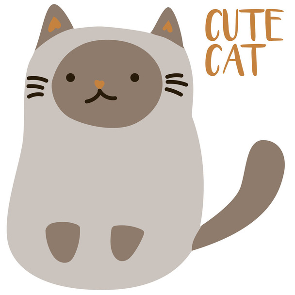 cute cat icon, simply vector illustration   - Vektor, kép
