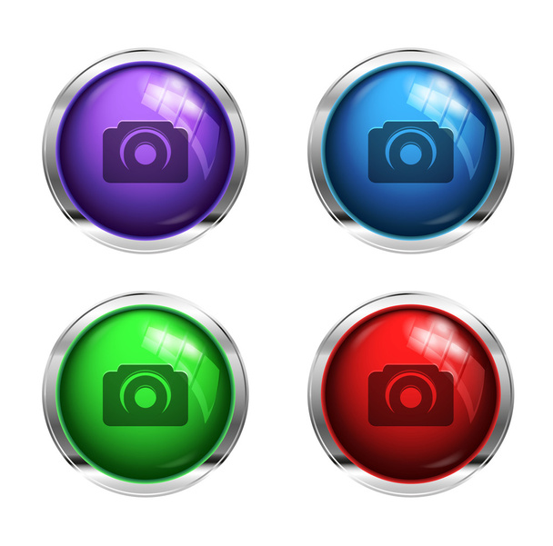GLossy camera buttons - Vector, Image