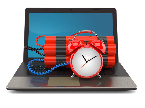 Time bomb on laptop - Photo, Image