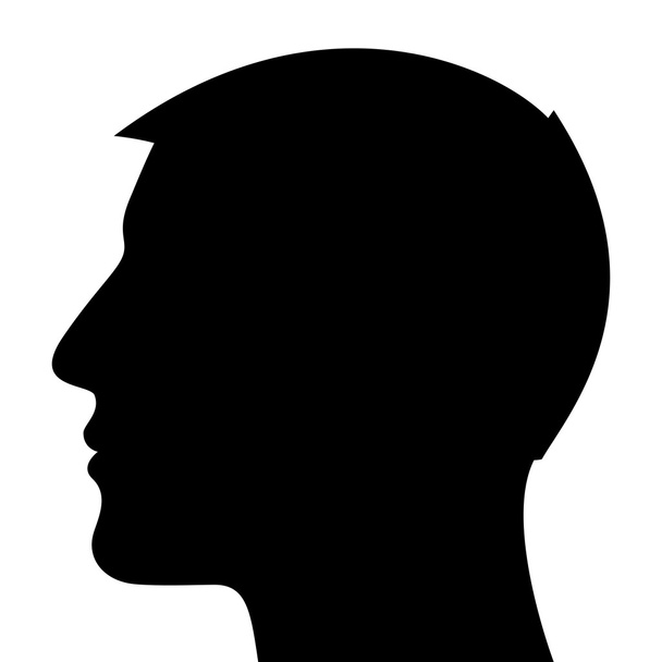 Mann Kopf Silhouette - Vektor, Bild