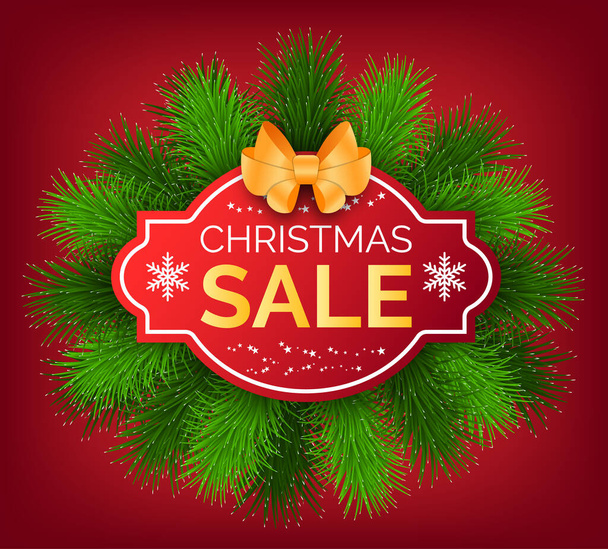Χριστουγεννιάτικη Πώληση, Διαφημιστικό Banner για Shop Vector - Διάνυσμα, εικόνα