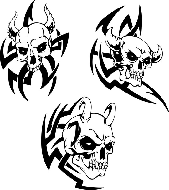 Skulls of devils - Vector, Image