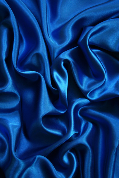 Smooth elegant blue silk - Foto, Imagem
