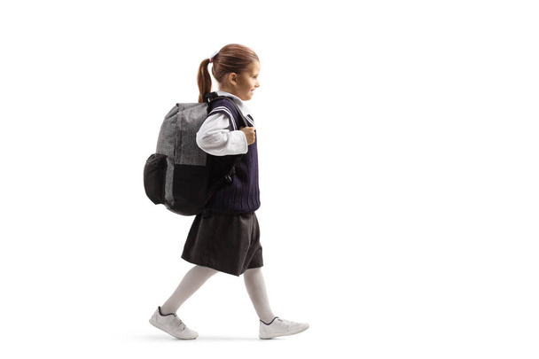 Schoolgirl going to school - Φωτογραφία, εικόνα