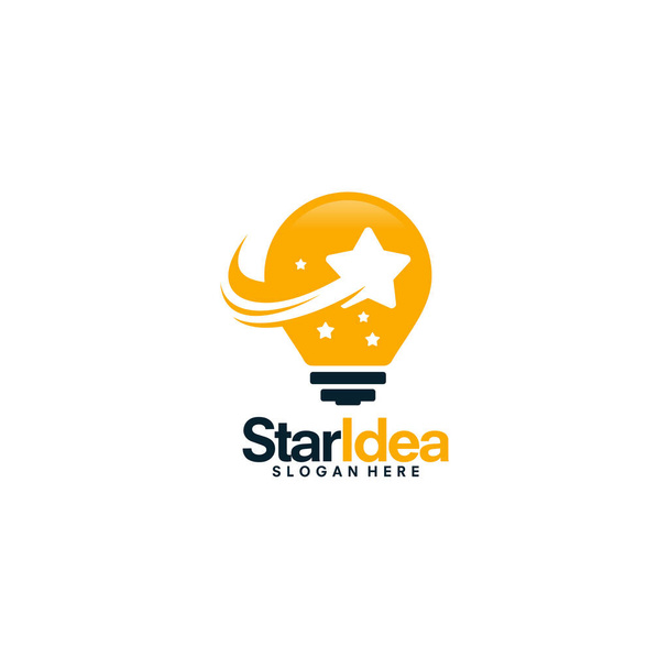 Modelo do logotipo da idéia da estrela, projetos Brilhantes do logotipo da idéia, projetos do logotipo da idéia do espaço vetor - Vetor, Imagem