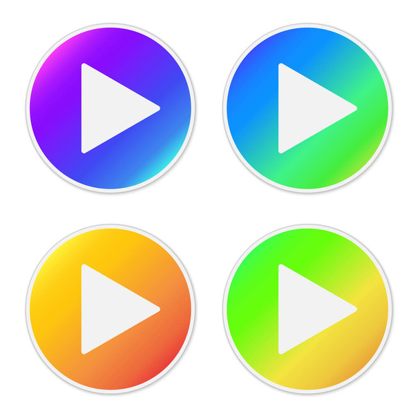 Vector Play buttons isolated. - Vector, Image