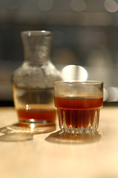 whiskey in glass and jar - Fotó, kép