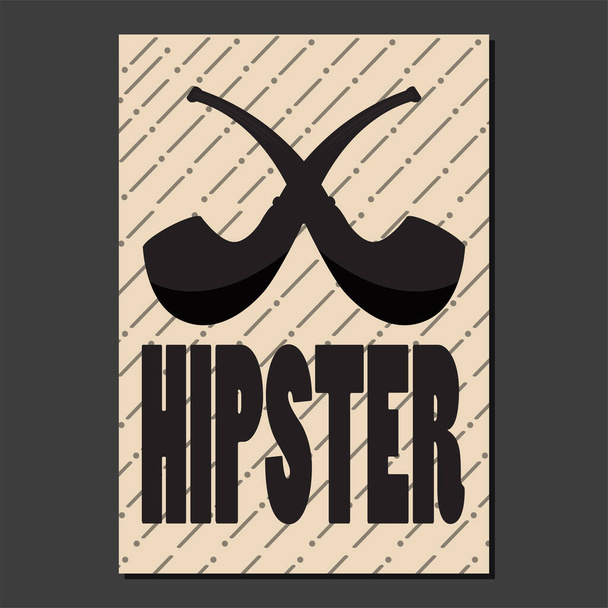 Hipster poster illustration - Vettoriali, immagini