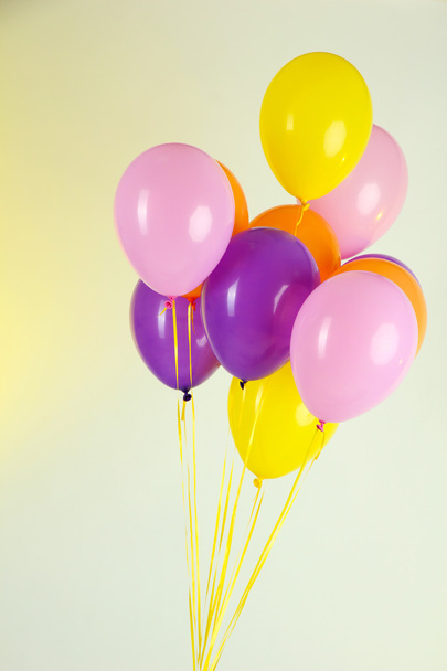 Colorful balloons on color background - Zdjęcie, obraz
