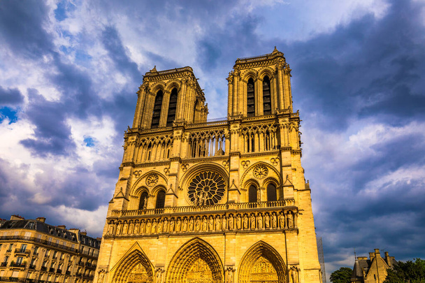 Notre Dame de Paris Katedrali, Fransa. Notre Dame de Paris Cathe - Fotoğraf, Görsel