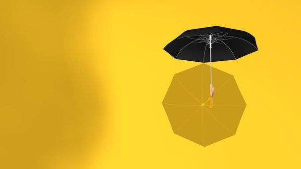 Colorful umbrella with shadow on a delightful color background - Photo, image
