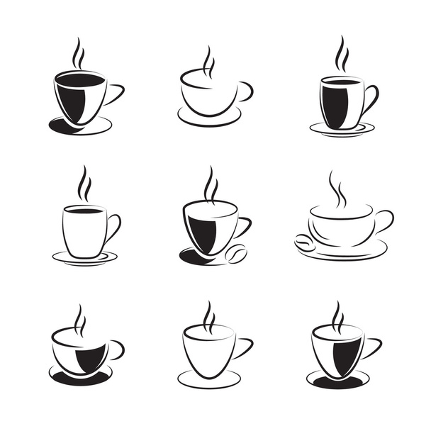 Coffee and tea cup - Vektor, Bild