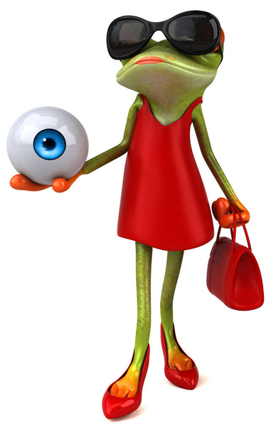Fun cartoon character with eye   - 3D Illustration - Φωτογραφία, εικόνα