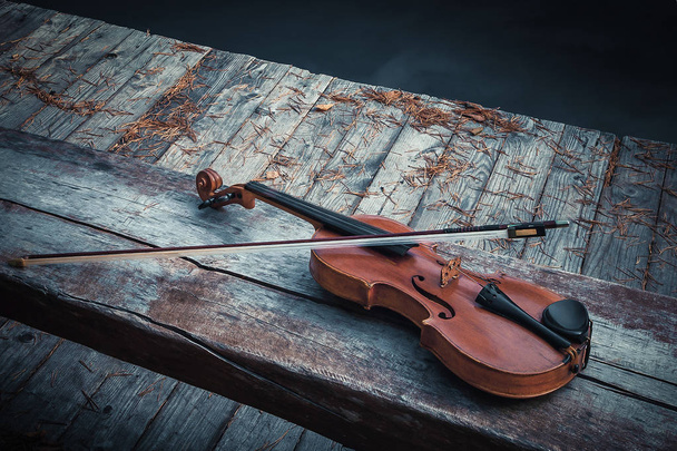 Violino. Melodia de outono
 - Foto, Imagem