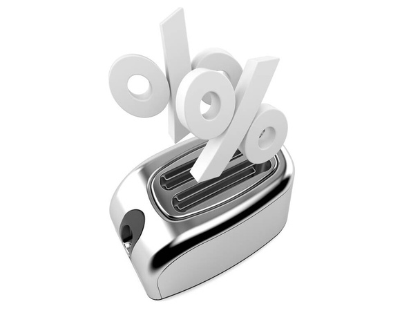 Toaster with percent symbols - Photo, Image
