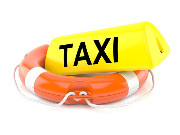 Taxileuchte mit Rettungsring - Foto, Bild