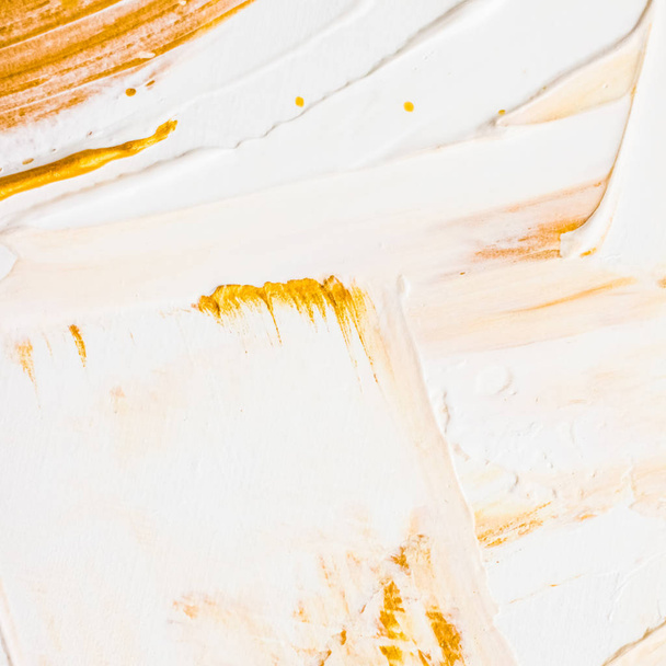 Художественная абстрактная текстура фона, золотая акриловая кисть
 - Фото, изображение