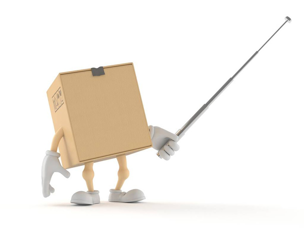 Package character holding pointer stick - Photo, Image