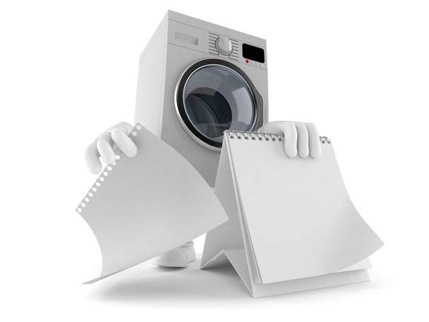 Wasmachine toon met blanco kalender - Foto, afbeelding