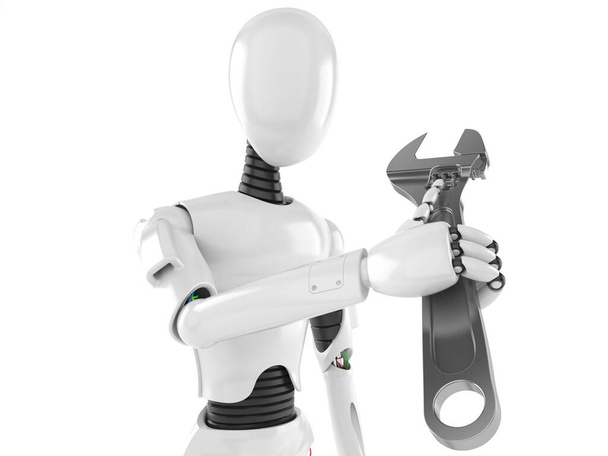 Robot with adjustable wrench - Photo, Image