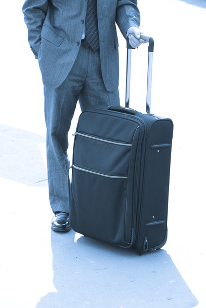 Unrecognizable man with suitcase. - Photo, Image