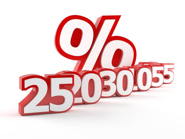 Símbolo percentual com números
 - Foto, Imagem
