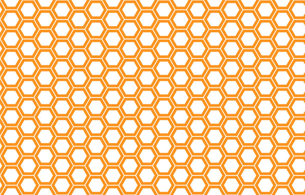 Bijen honing kam achtergrond naadloos. Eenvoudig naadloos patroon van honingraatcellen van bijen. Illustratie. Vectorstructuur. Geometrische afdruk - Vector, afbeelding