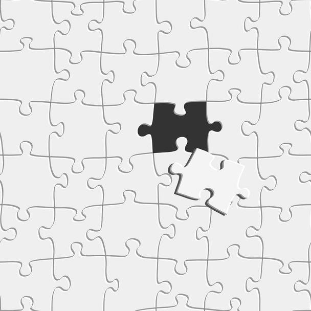 Ontbrekende puzzel stuk vector grafische illustratie. Idee concept uit - Vector, afbeelding