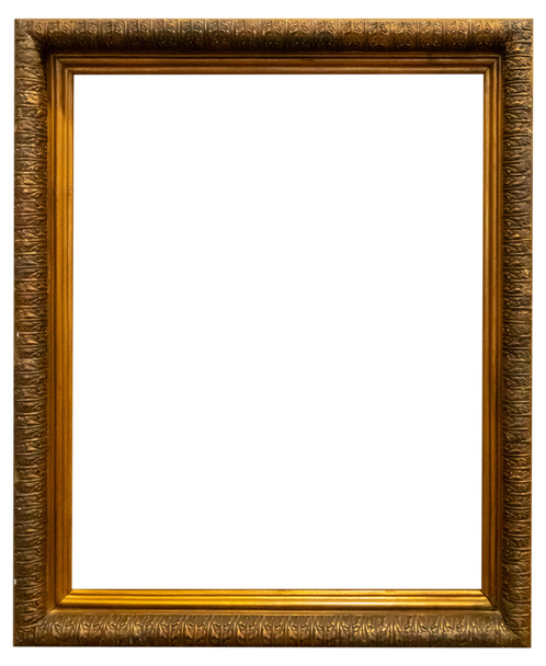 Oro vintage hermoso marco aislado sobre fondo blanco
 - Foto, imagen