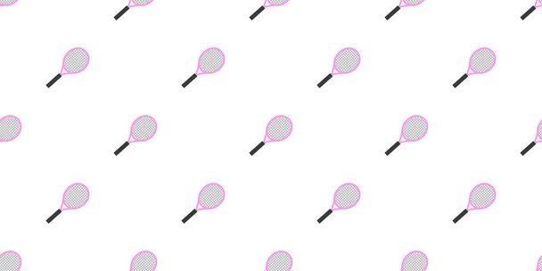 Vector tennis racquet seamless pattern background for design. - Vector, imagen