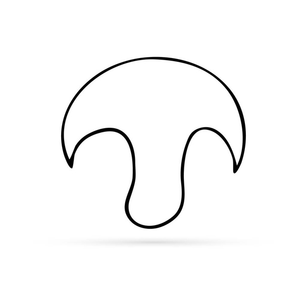 gribouille icône champignon, légume alimentation saine, dessin à la main des enfants, illustration vectorielle
 - Vecteur, image