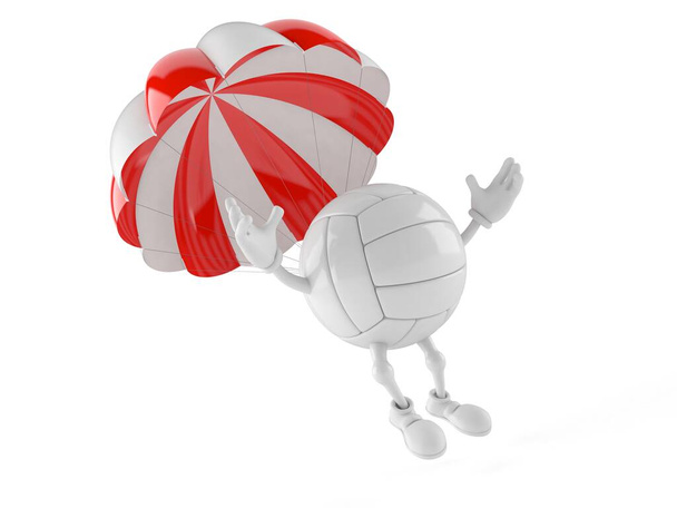 Volleybal karakter met parachute - Foto, afbeelding