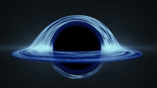 4K Lazo modelo agujero negro con el disco de acreción en órbita visto desde arriba
. - Metraje, vídeo