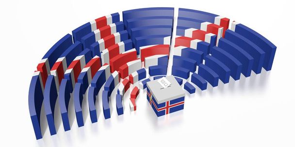 Elecciones al Parlamento en Islandia - Representación 3D
 - Foto, Imagen
