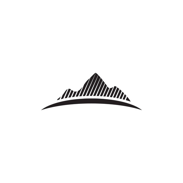 Diseño del logo del icono del paisaje de montaña
 - Vector, Imagen