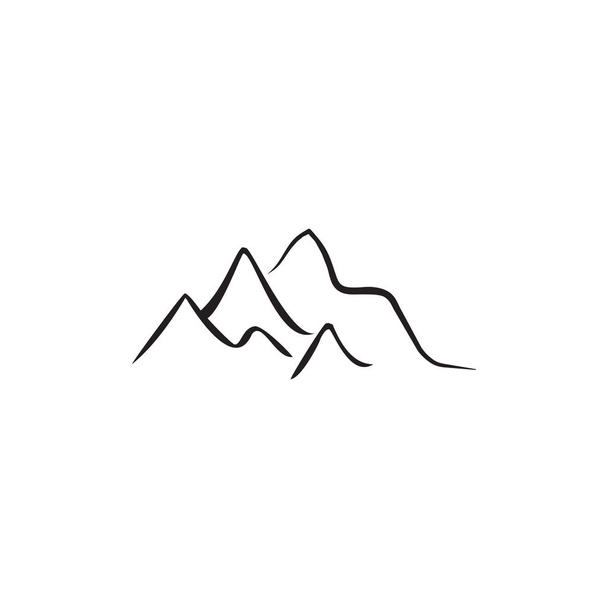 Σχεδιασμός εικονιδίου τοπίου βουνού - Διάνυσμα, εικόνα