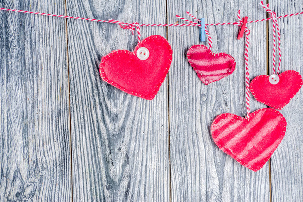 Gingham Love fundo corações de Valentim
 - Foto, Imagem