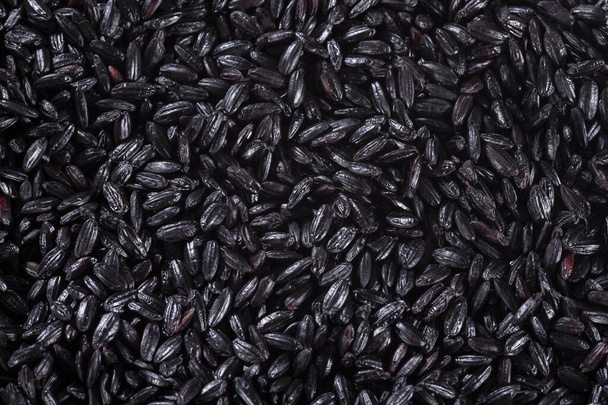 Oryza sativa - Organic Raw Black Rice - Foto, immagini