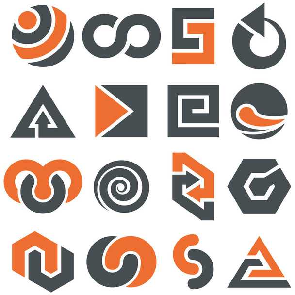 Business two color logo set - Vector, Imagen