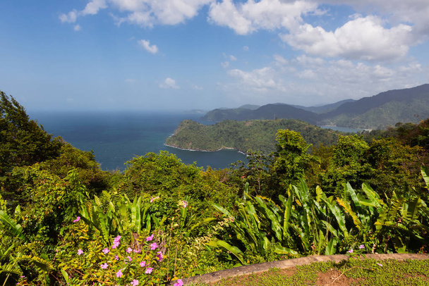 Beautiful scenery look out landscape Trinidad north coast - Photo, Image