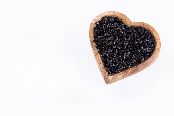 Oryza sativa - Organic Raw Black Rice - Photo, image