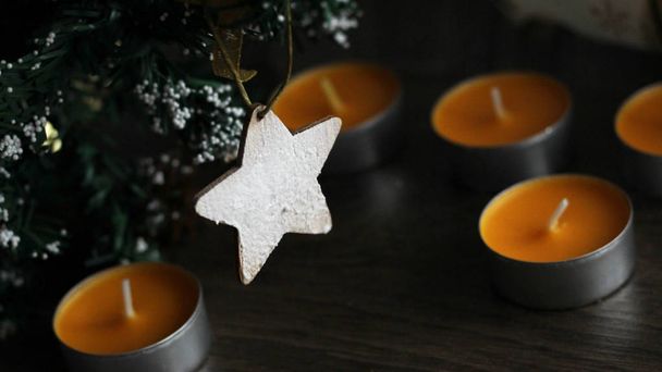 Christmas background with decorative star - Foto, Bild