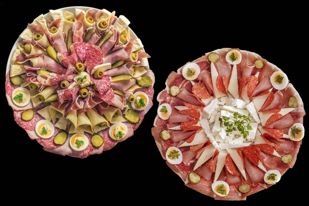 Appetizer Savory Traditional Welcome Dishes Isolated On Black Background - Photo, Image