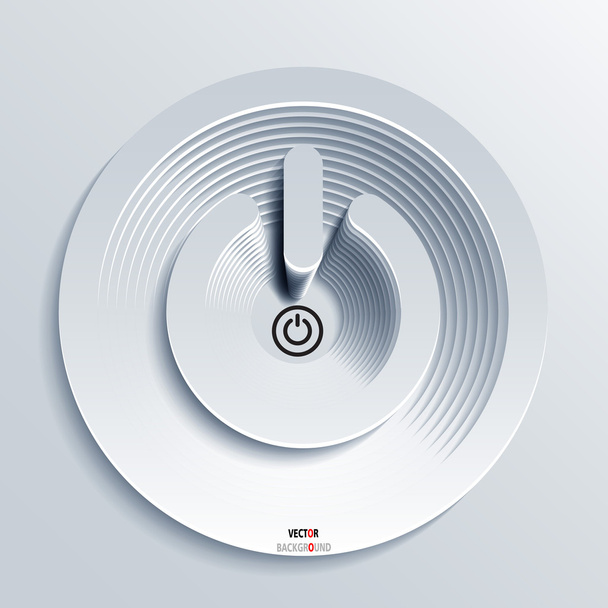 Background Abstract 3D Design of power button vector - Vettoriali, immagini