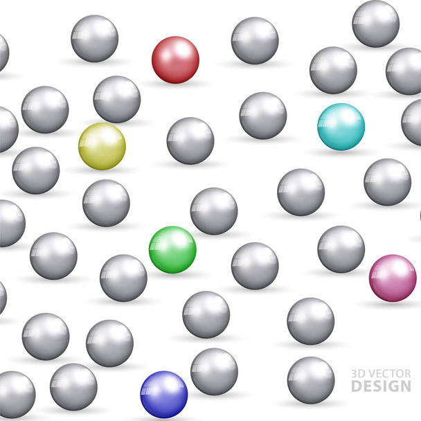 Plantilla de diseño de fondo abstracto. bola de esfera 3D. ilustrador de diseño de vectores eps 10
 - Vector, Imagen